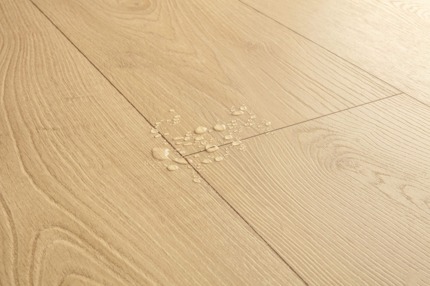 Close-up of a wooden floor with visible grain and texture
