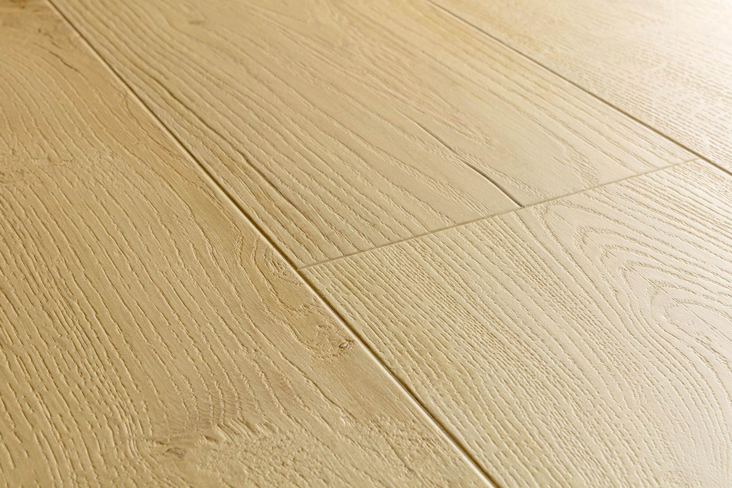 Light beige wood flooring planks with a natural oak-like grain texture.