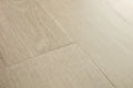 Close-up of light wood flooring with a clear finish