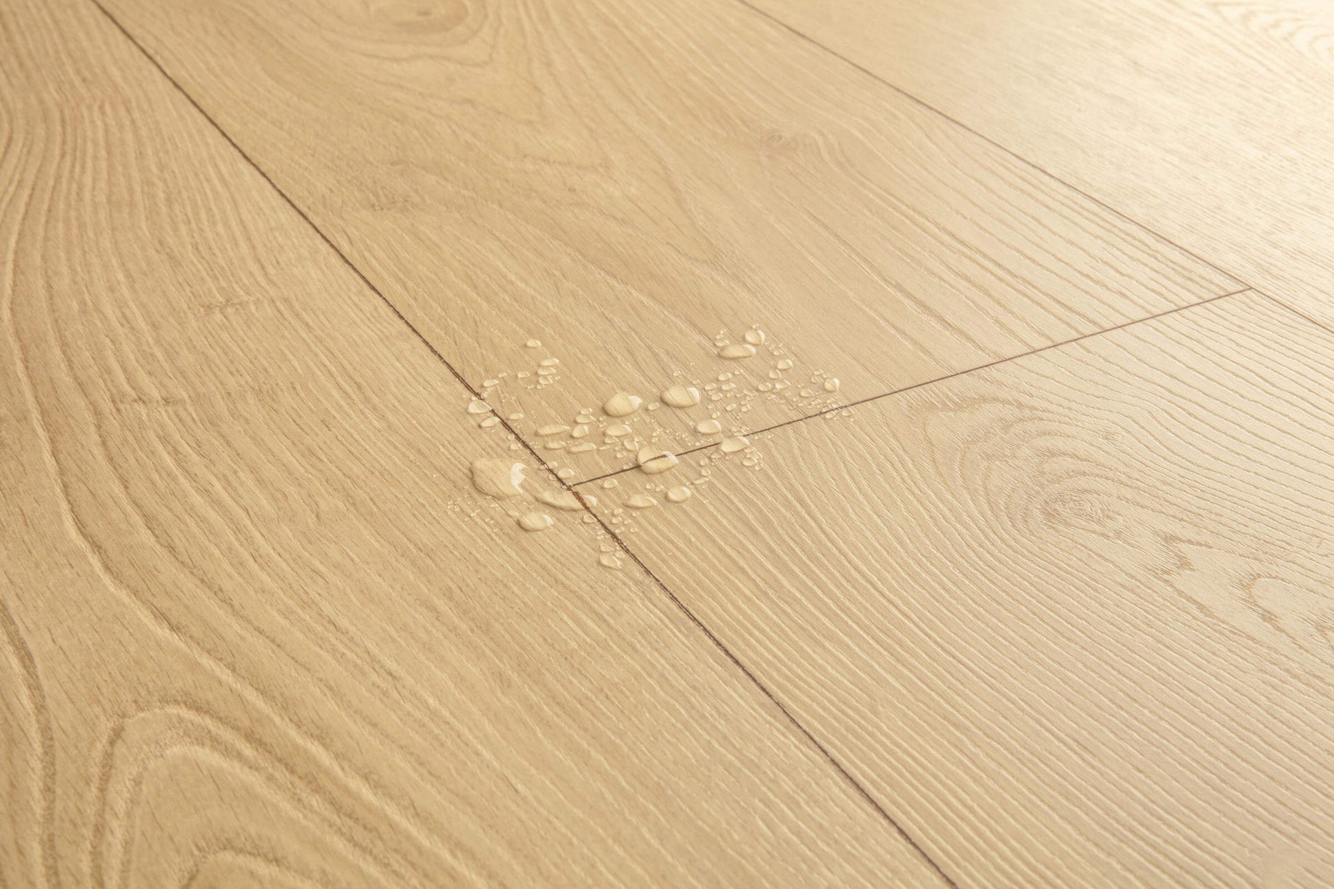 Close-up of a wooden floor with visible grain and texture