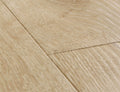 Close-up of a wooden floor with visible grain and texture