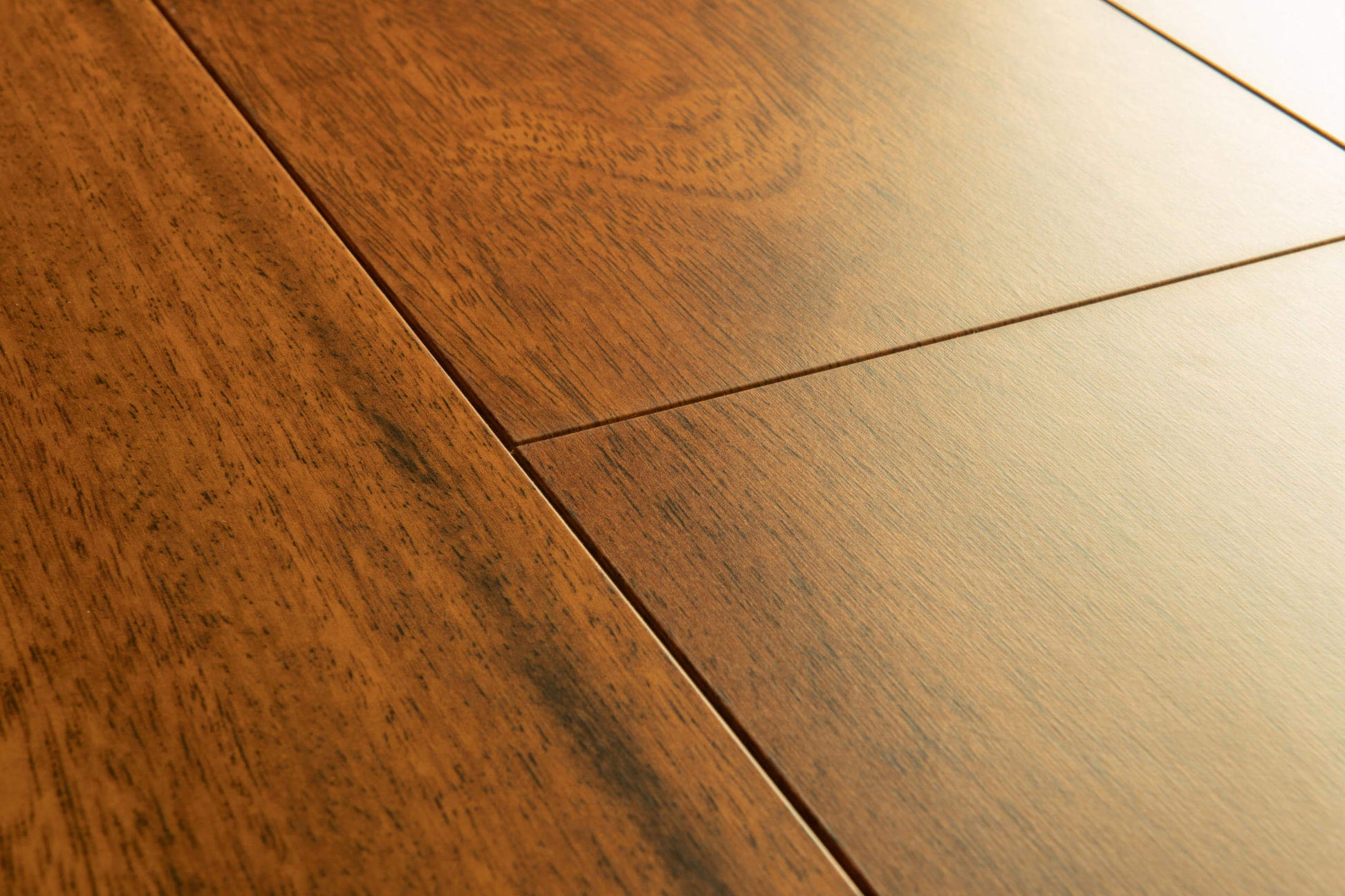 Close-up of a wooden floor with visible grain and texture
